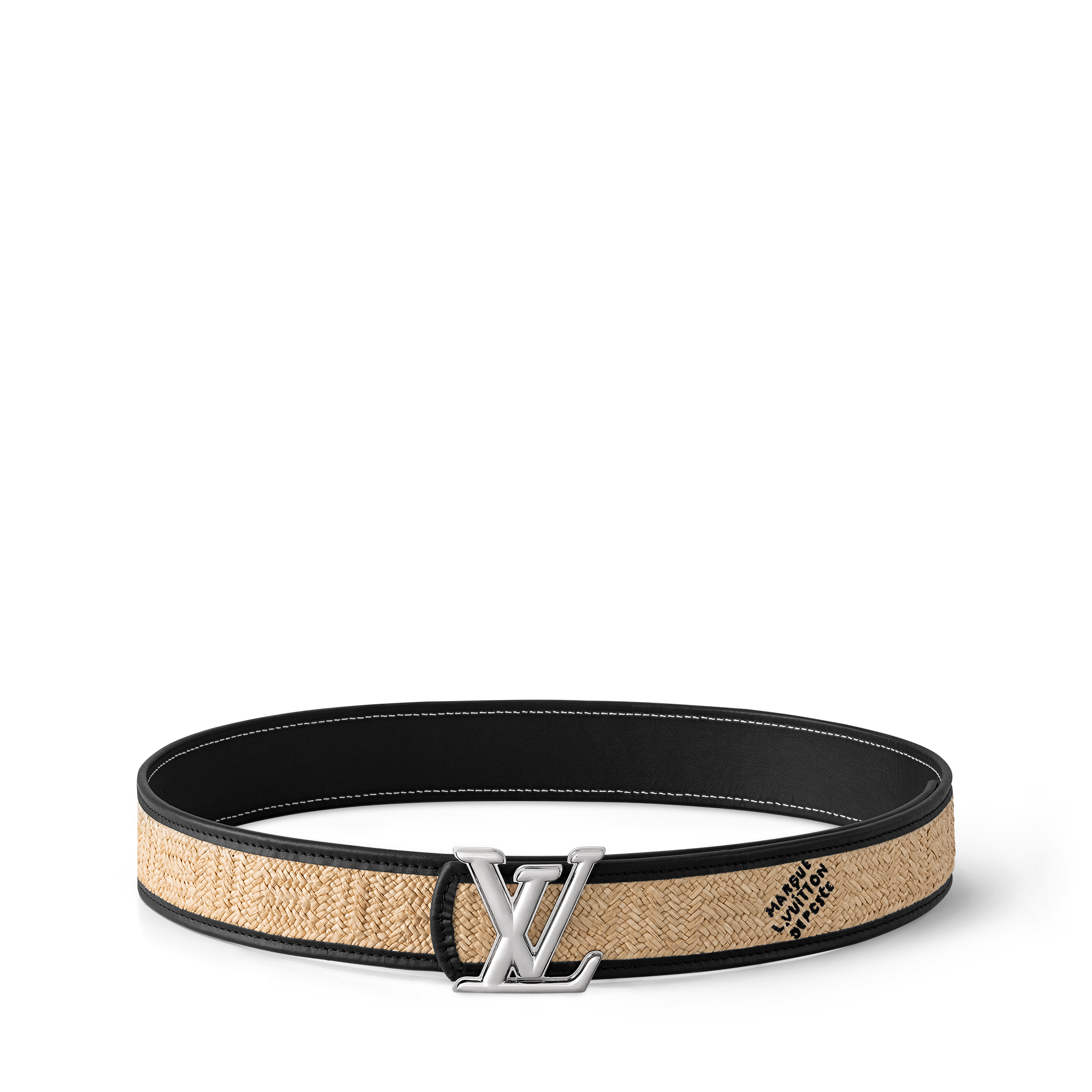 ベルト・LV ディメンション ラフィア 40MM リバーシブル ｜ルイ 
