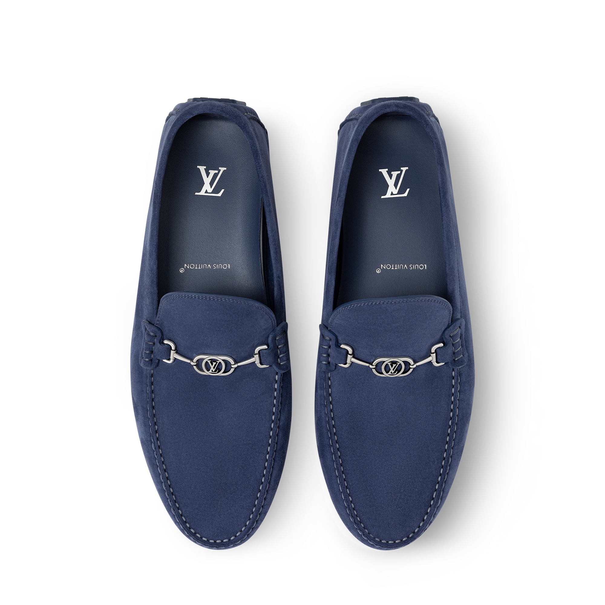 ルイヴィトン(LOUIS VUTTON) モカシン スエード ライトグレー（LV 