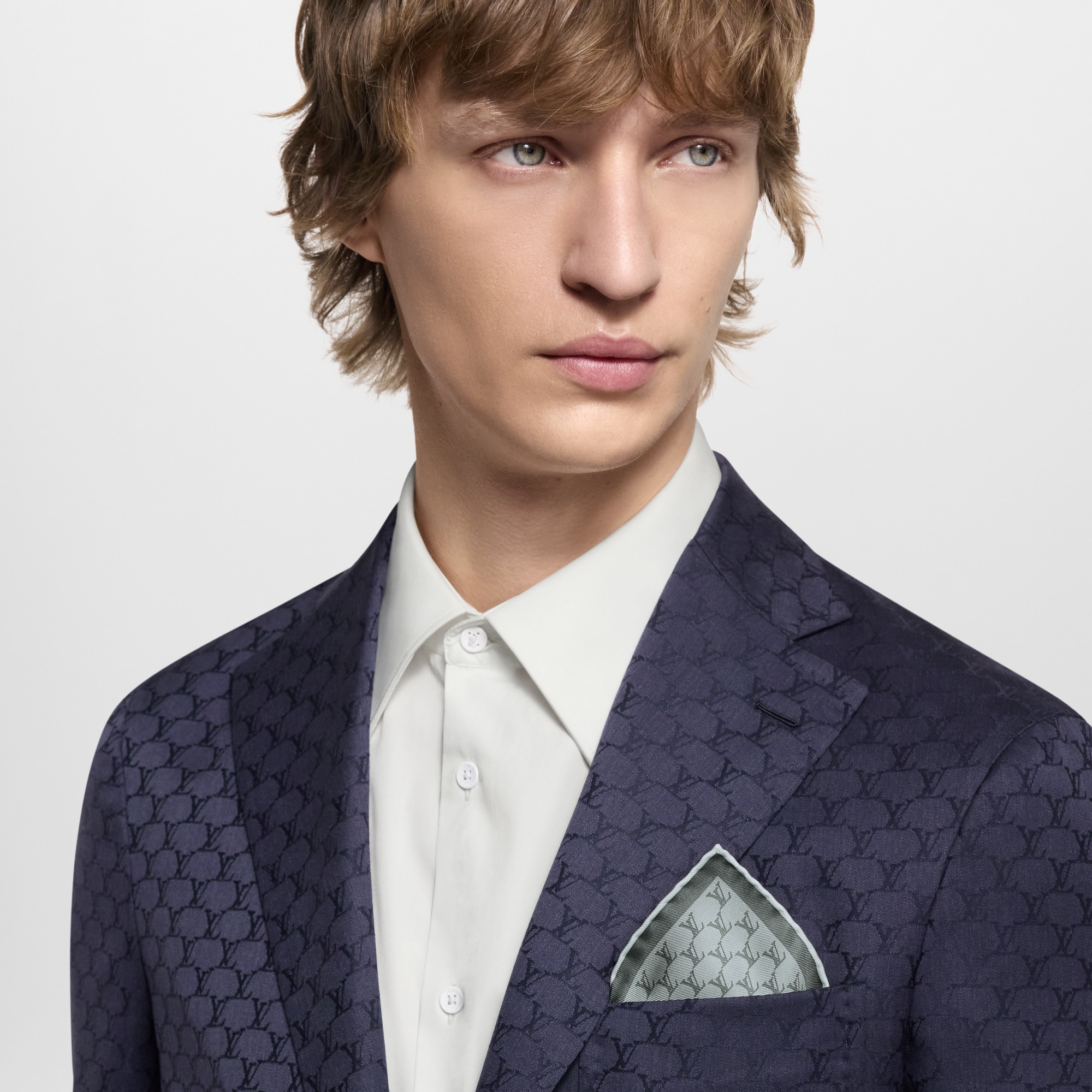 ポケットスクエア･LV フィッシュネット S00 メンズ アクセサリー (製品ズーム)