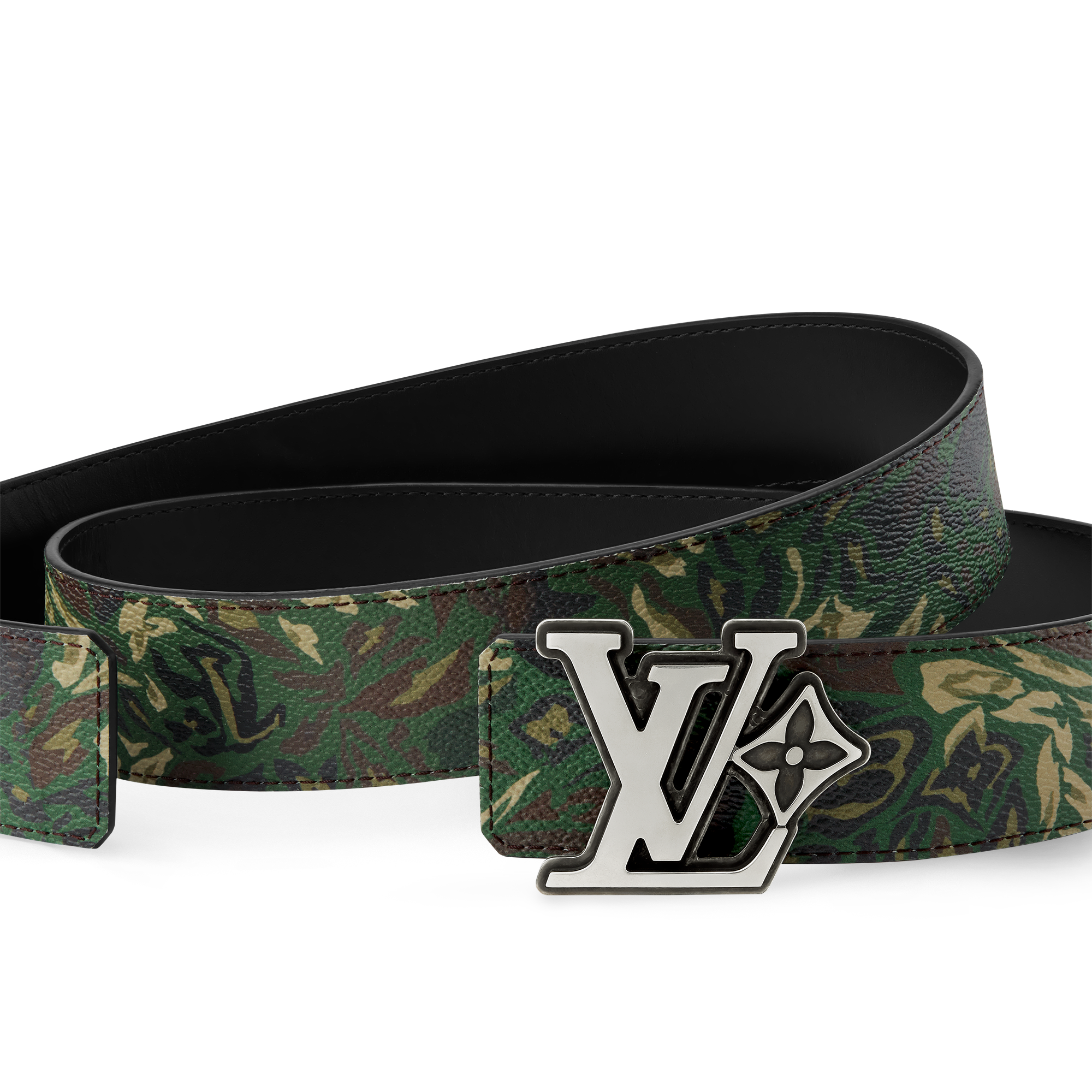 ベルト･LV フラワー カモフラージュ 40MM リバーシブル  メンズ アクセサリー (製品ズーム)