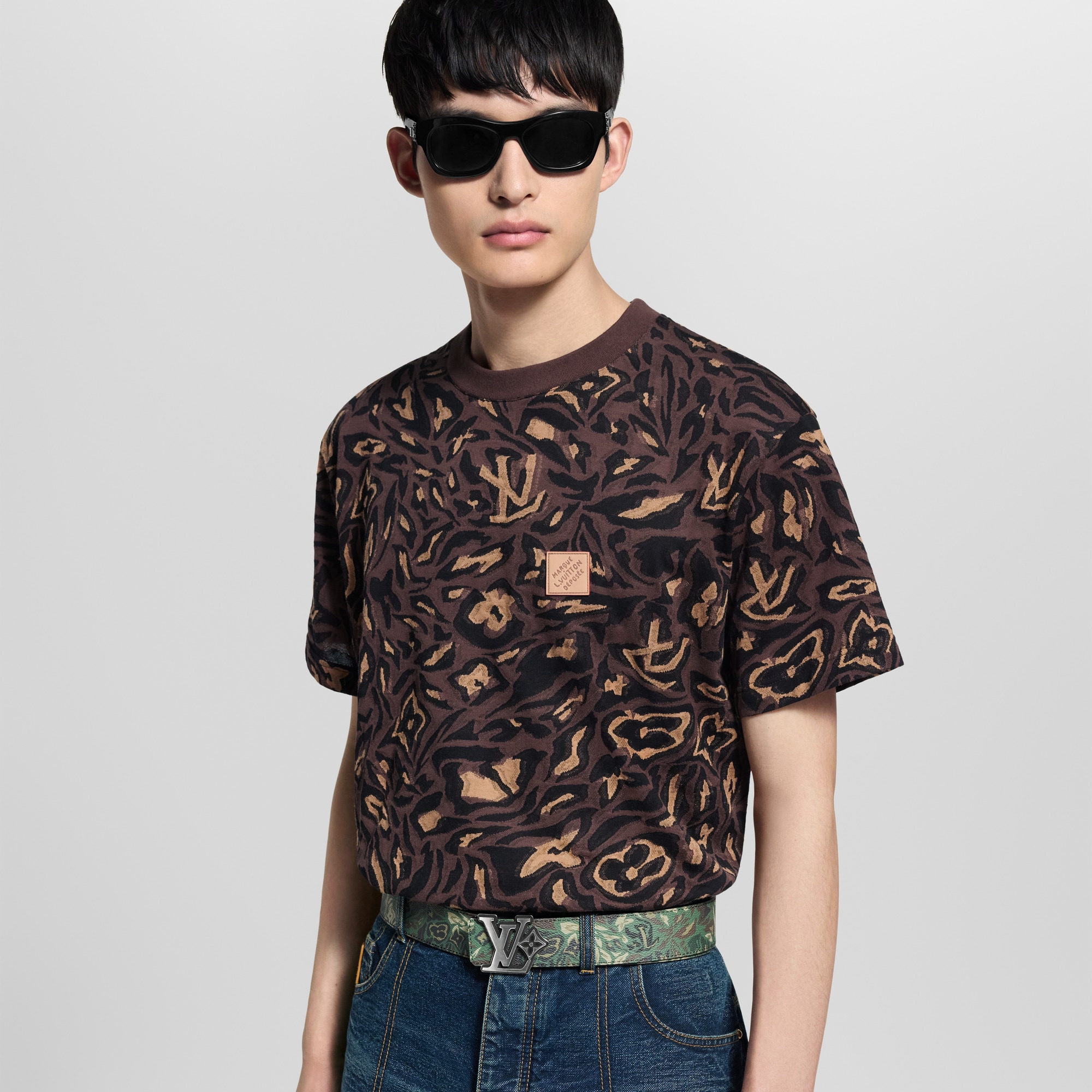 ベルト･LV フラワー カモフラージュ 40MM リバーシブル  メンズ アクセサリー (製品ズーム)