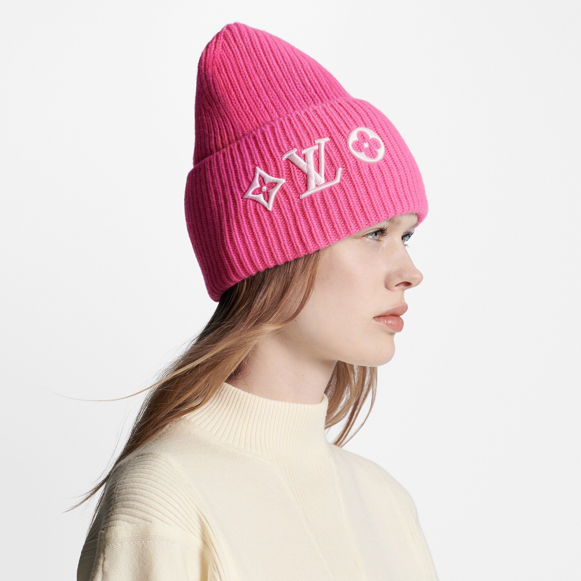 Louis Vuitton ピンク ニット帽 中古・古着通販】LOUIS VUITTON (ルイ 