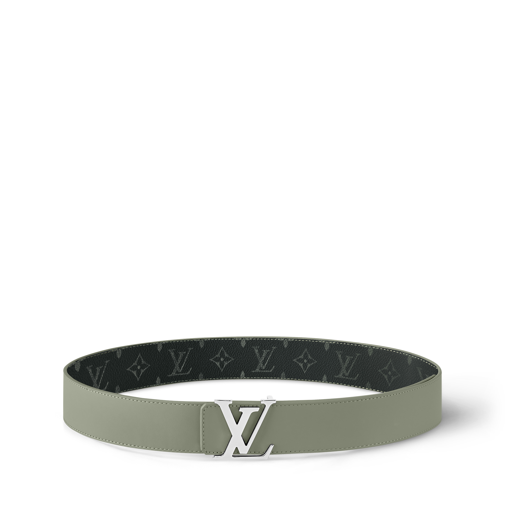 ルイヴィトン サンチュール LV 無用 イニシャル シルバーバックル  