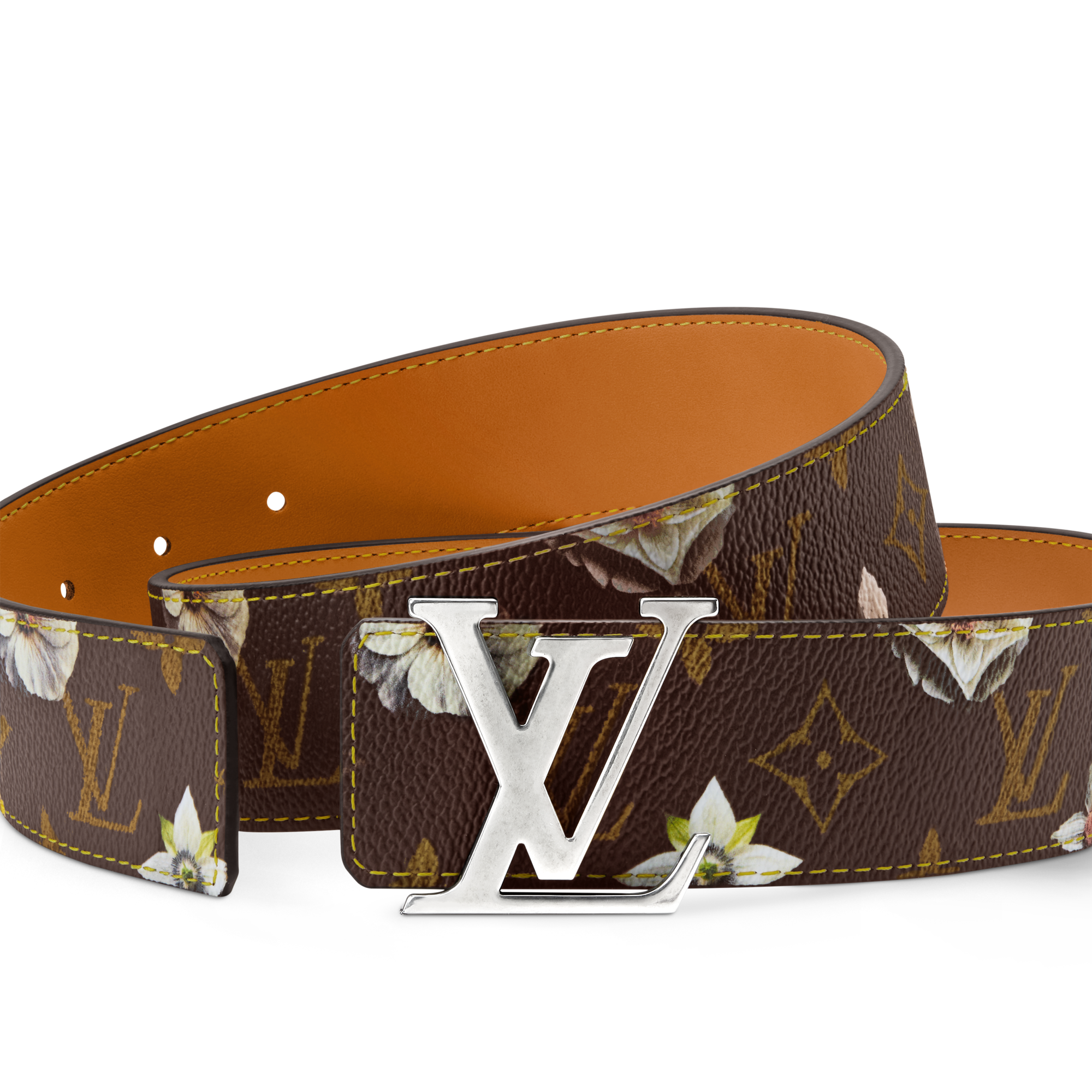 ベルト・LV イニシャル モノグラム・フラワー 40MM リバーシブル 