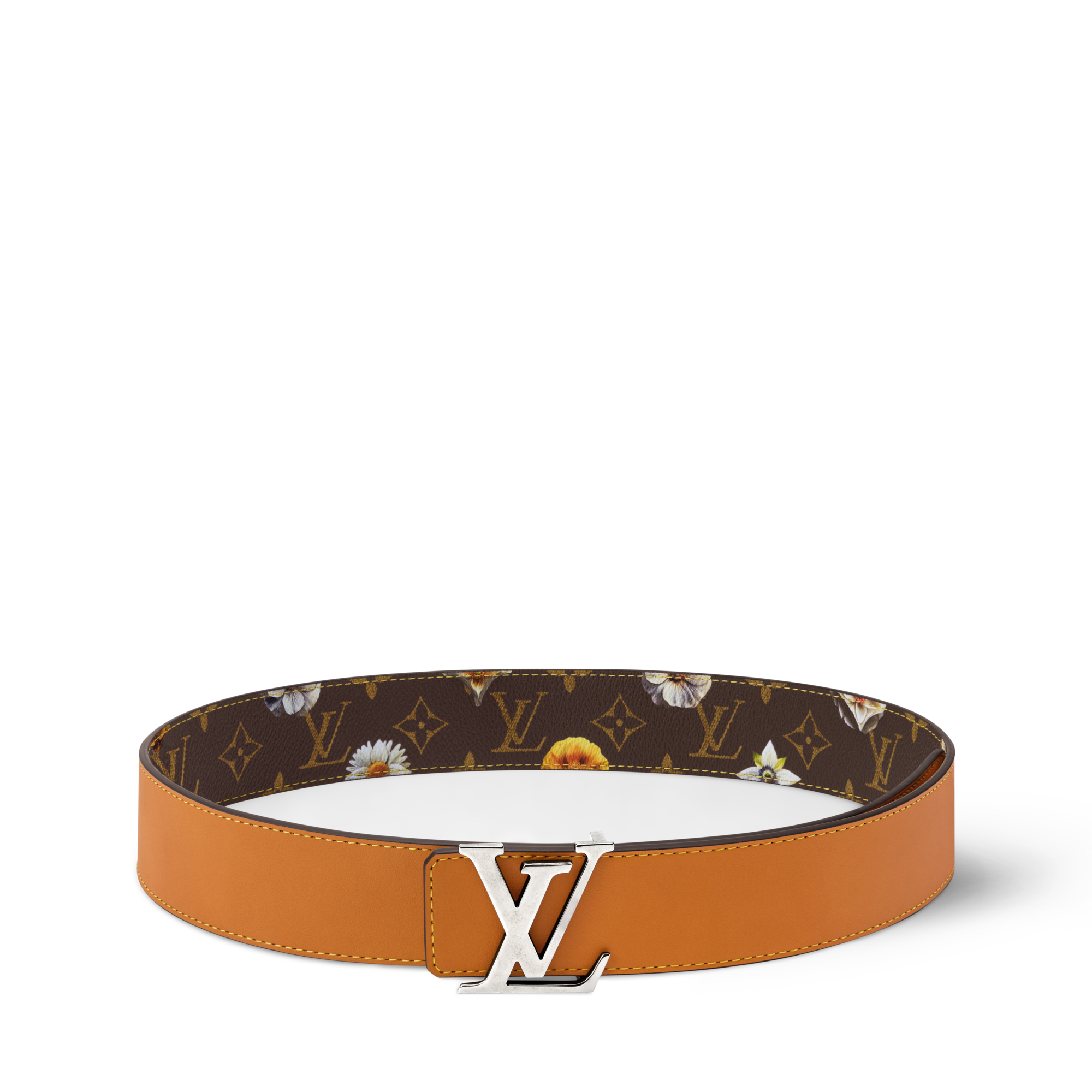 ベルト・LV イニシャル モノグラム・フラワー 40MM リバーシブル 