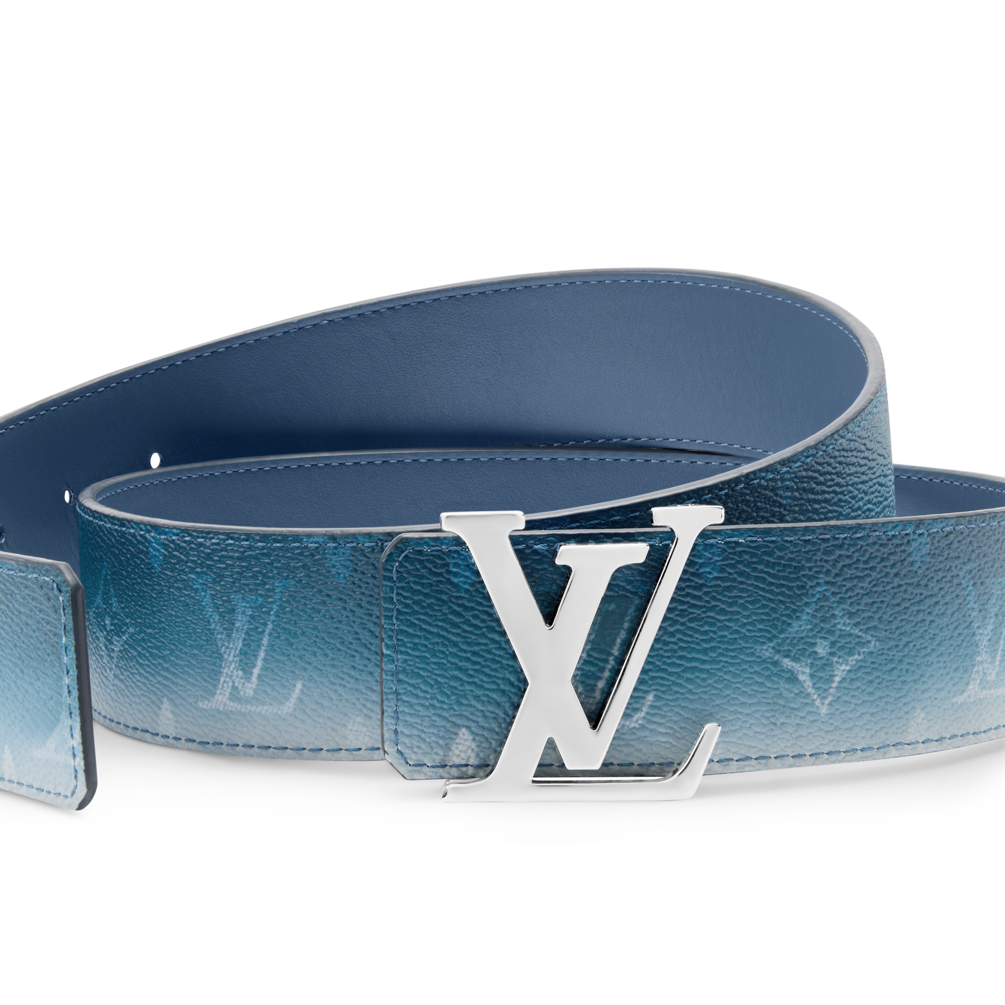 ベルト・LV イニシャル モノグラム ピグメント 40MM リバーシブル 