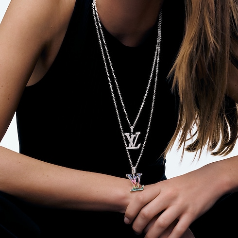 ペンダント LV XL レインボー (ホワイトゴールド×カラーストーン) ジュエリー ジュエリー カテゴリー (製品ズーム)