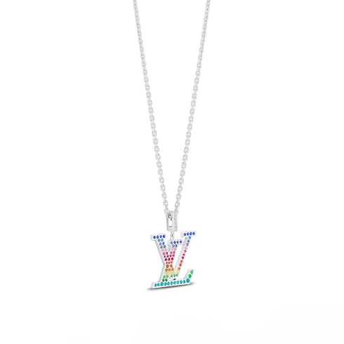 ペンダント LV XL レインボー (ホワイトゴールド×カラーストーン) ジュエリー ジュエリー カテゴリー (製品ズーム)