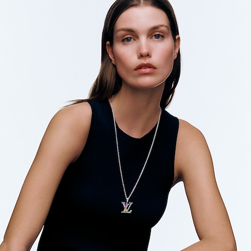 ペンダント LV XL レインボー (ホワイトゴールド×カラーストーン) ジュエリー ジュエリー カテゴリー (製品ズーム)