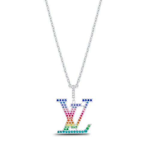 ペンダント LV XL レインボー (ホワイトゴールド×カラーストーン) ジュエリー ジュエリー カテゴリー (製品ズーム)