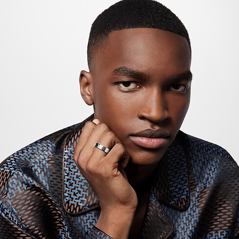 リング・LV モザイク シン S00 メンズ ファッションジュエリー (製品ズーム)