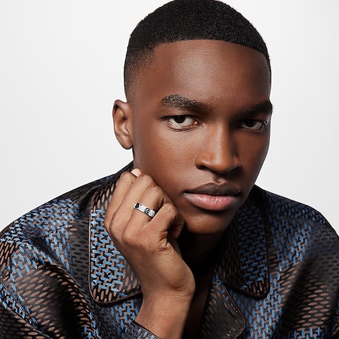 リング・LV モザイク シン S00 メンズ ファッションジュエリー (製品ズーム)