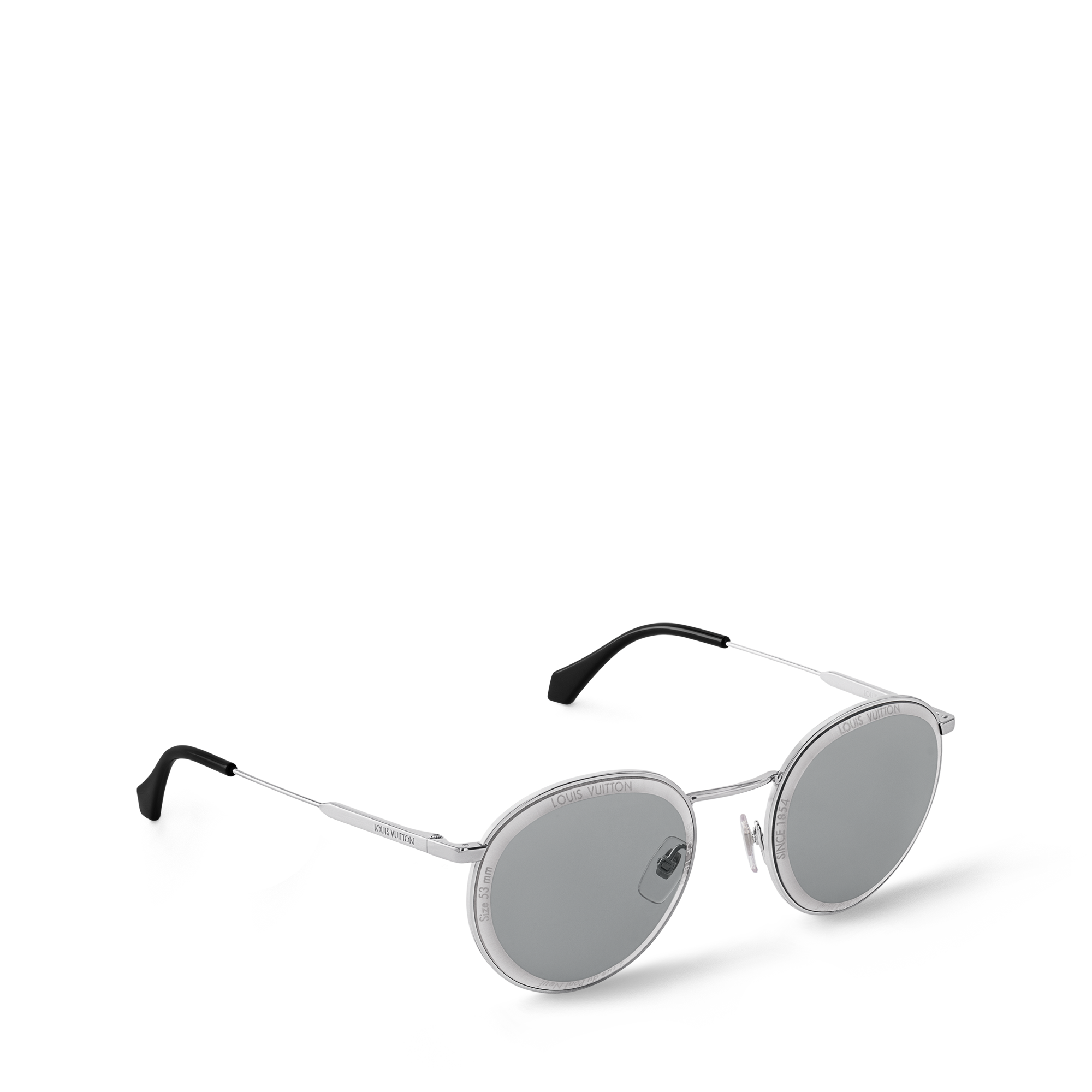 LOUIS VUITTON サングラス 青 メタル ラウンド型 - 小物