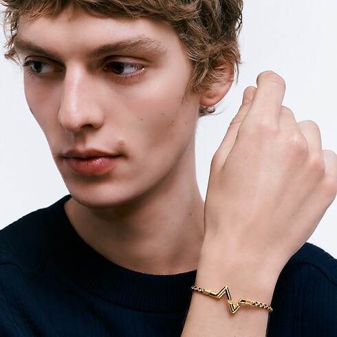 プレイ ブレスレット LV ヴォルト アップサイド ダウン GM (ブラック & ゴールド) メンズ Discontinued Product (製品ズーム)