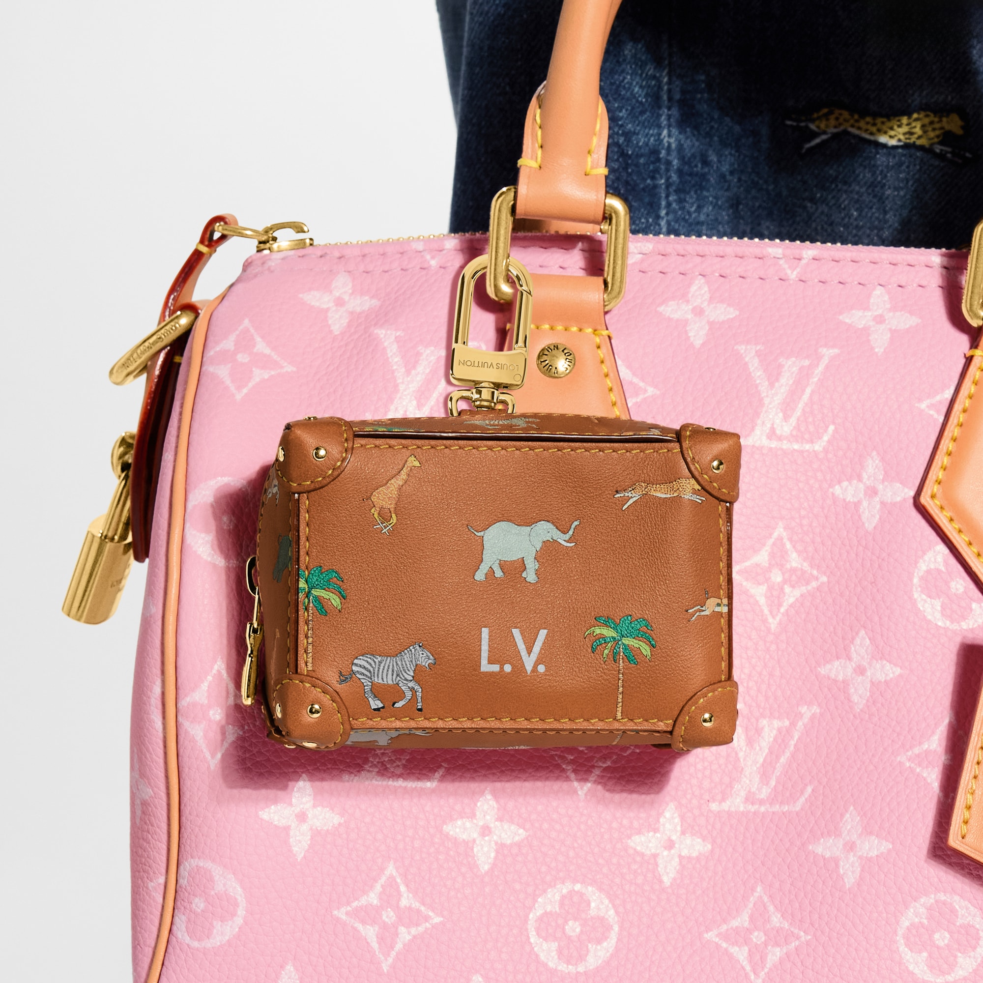 LV × ザ・ダージリン リミテッド ポーチ・ミニ トランク S00｜ルイ 