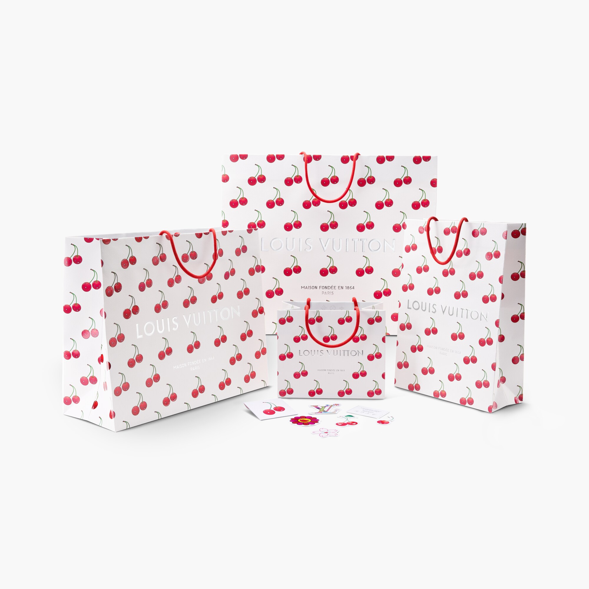LV × TM カレ90・モノグラム デニム・チェリー S00｜ルイ・ヴィトン 