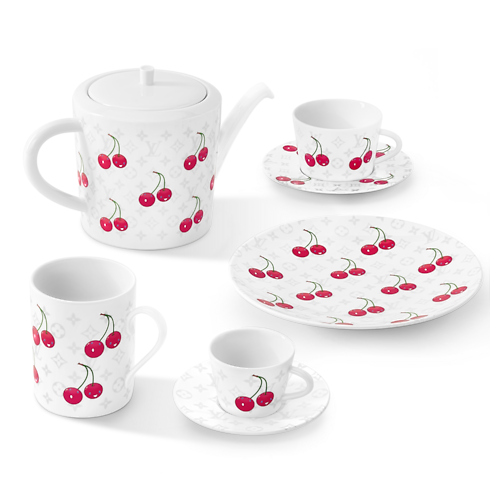 LV × TM Set of 2 Teacups and Saucers Monogram Cerises トランク、トラベル & ホーム ホーム & テーブルウェア (製品ズーム)