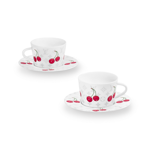 LV × TM Set of 2 Teacups and Saucers Monogram Cerises トランク、トラベル & ホーム ホーム & テーブルウェア (製品ズーム)