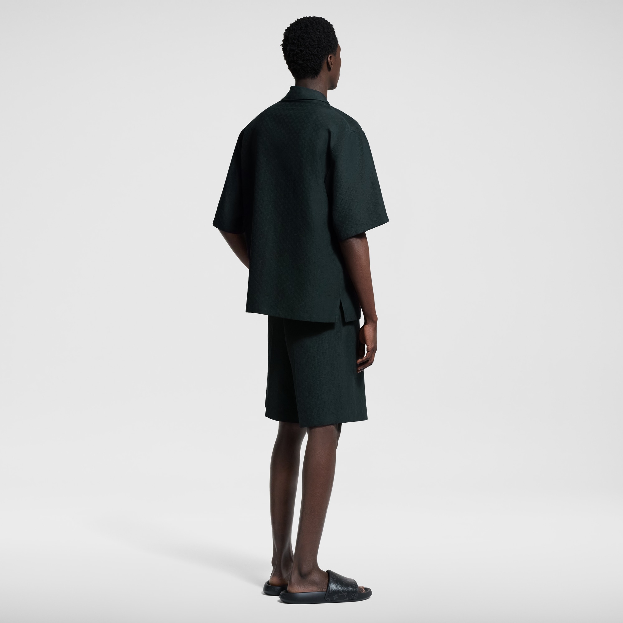 ミニモノグラム シルクコットンブレンド ショートスリーブシャツ  メンズ ウェア(洋服) (製品ズーム)