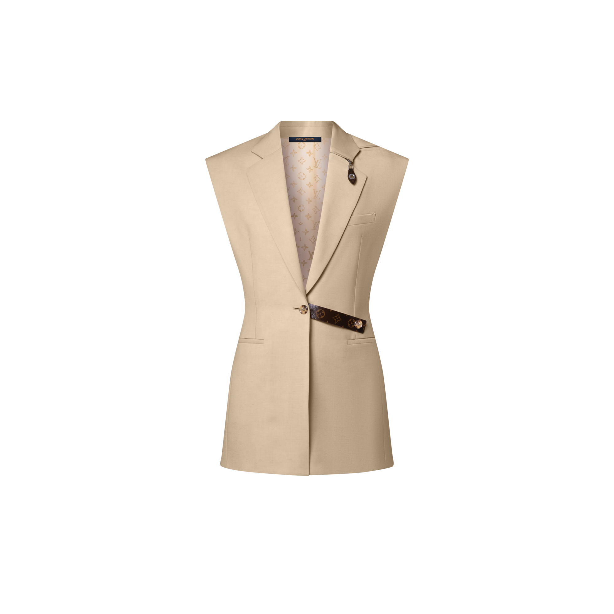 モノグラム アクセント スリーブレスブレザー  ウィメンズ ウェア(洋服) (製品ズーム)