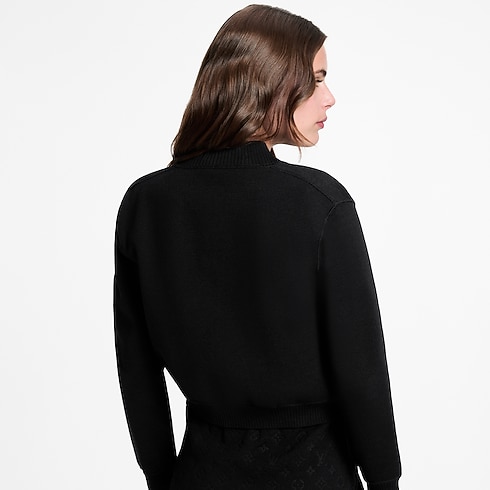 モノグラムアクセント ジップアップニットジャケット ウィメンズ ウェア(洋服) (製品ズーム)