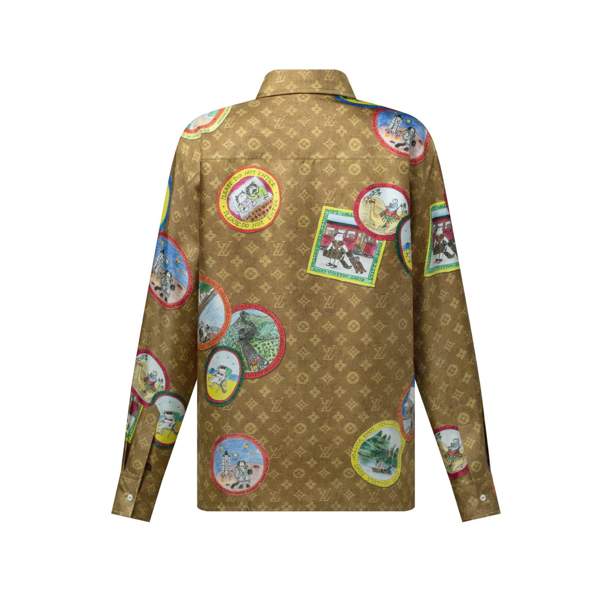 モノグラム キャットスタンプ シルクシャツ  ウィメンズ ウェア(洋服) (製品ズーム)