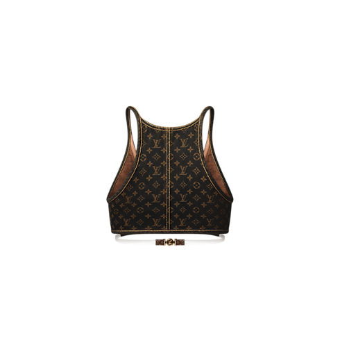 モノグラム デニム クロスオーバー クロップトップ ウィメンズ ウェア(洋服) (製品ズーム)