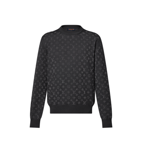 モノグラムエンベリッシュドウールイブニングクルーネック メンズ ウェア(洋服) (製品ズーム)