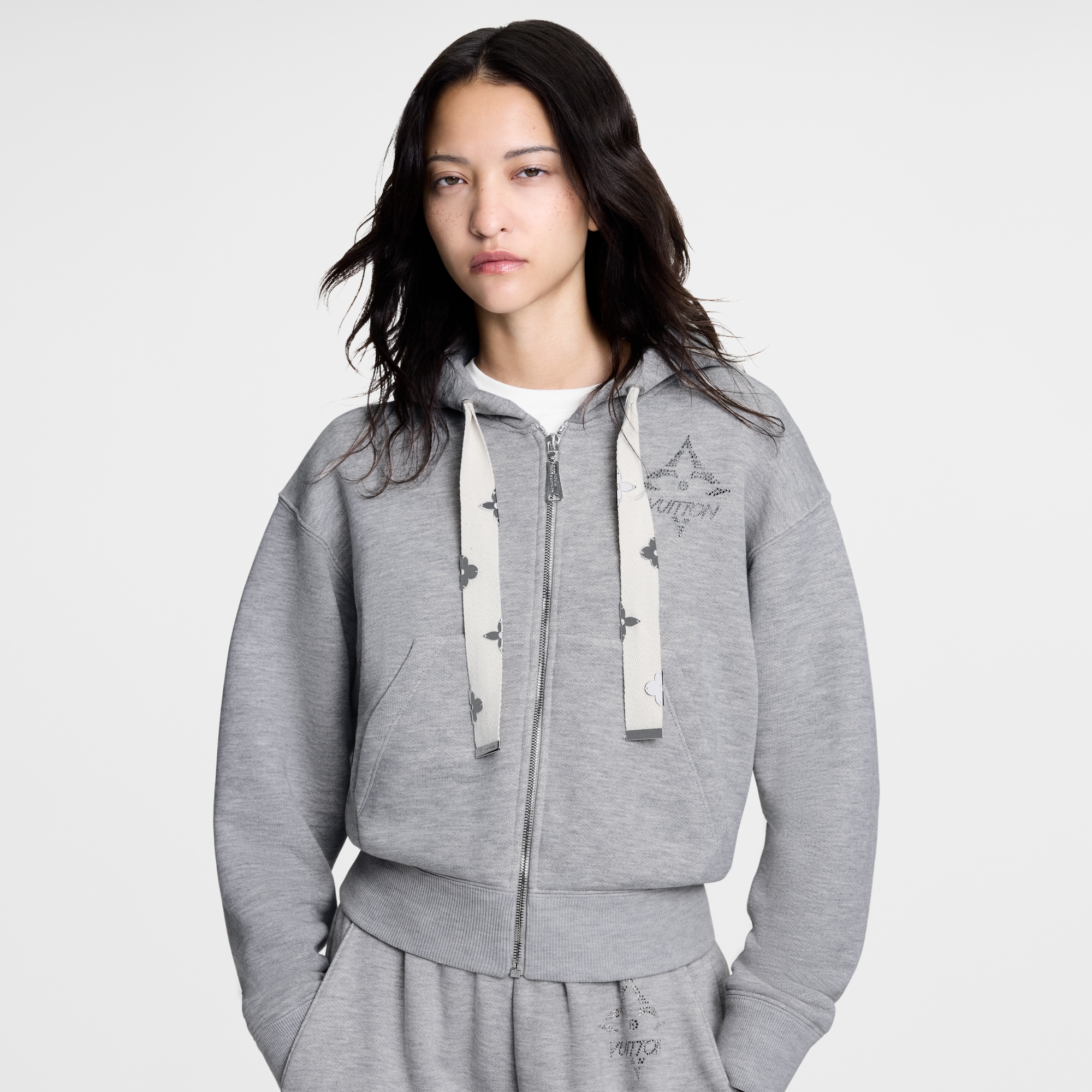 モノグラムフラワー アクセントフーディ  ウィメンズ ウェア(洋服) (製品ズーム)