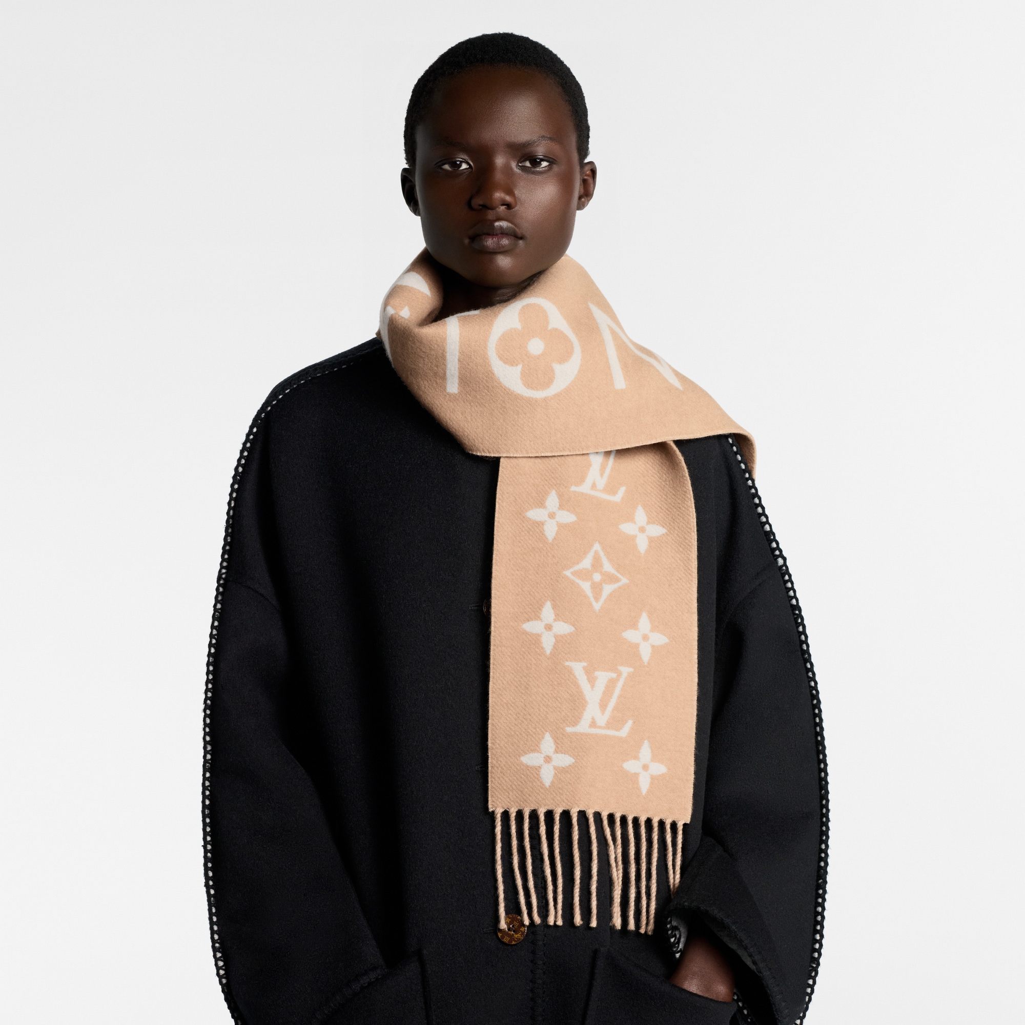 LOUIS VUITTON ルイヴィトン マフラー カシミヤ100% LV ルイヴィトン  