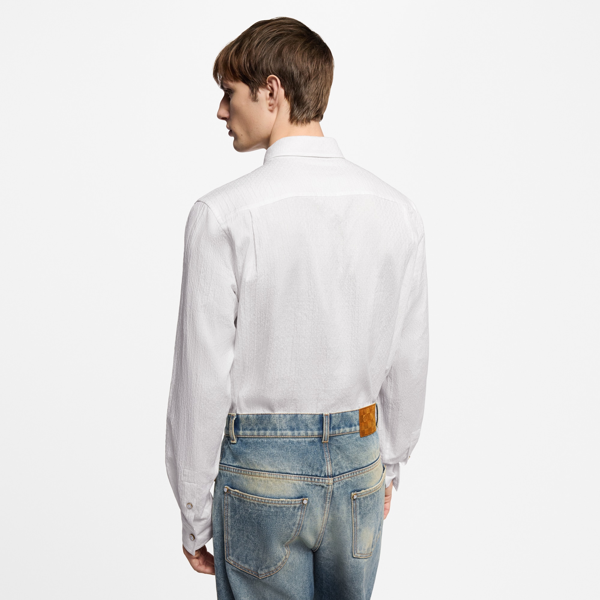 モノグラムジャカード ロングスリーブコットンシャツ  メンズ プレタポルテ(洋服) (製品ズーム)