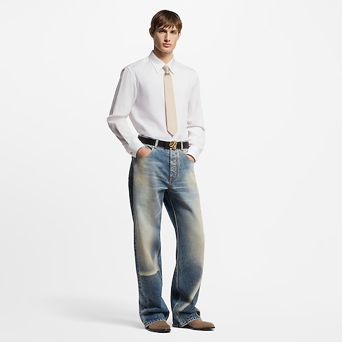 モノグラムジャカード ロングスリーブコットンシャツ メンズ ウェア(洋服) (製品ズーム)