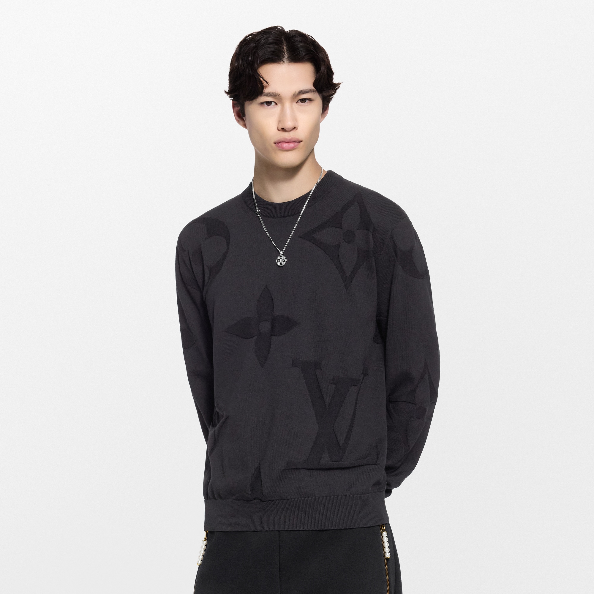 モノグラムロングスリーブコットンクルーネック  メンズ ウェア(洋服) (製品ズーム)