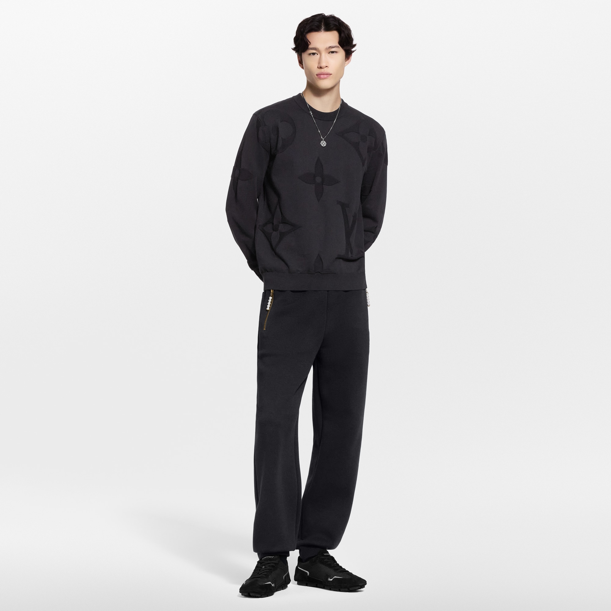 モノグラムロングスリーブコットンクルーネック  メンズ ウェア(洋服) (製品ズーム)