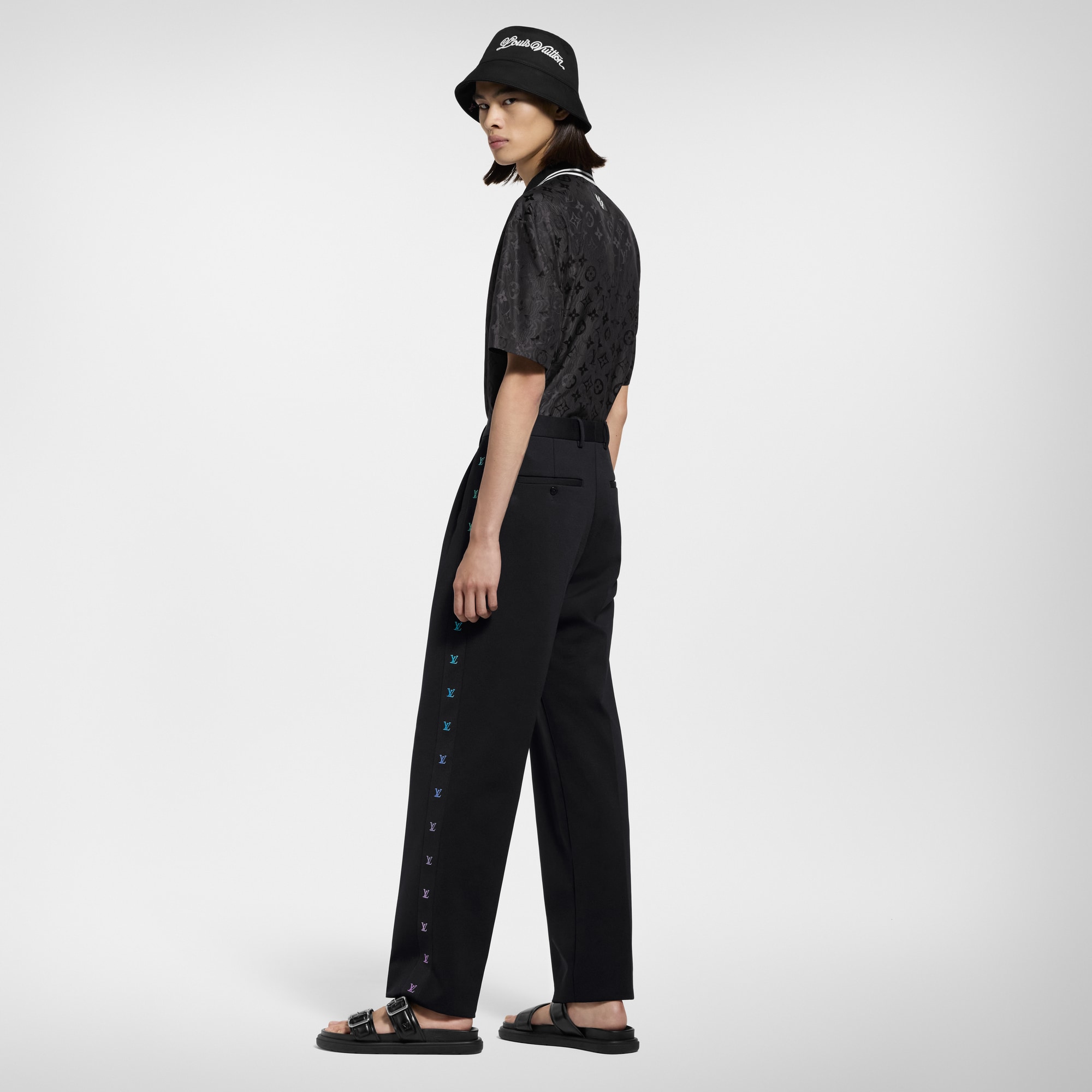 モノグラム モアレ ジャカード ショートスリーブシルクシャツ  メンズ プレタポルテ(洋服) (製品ズーム)