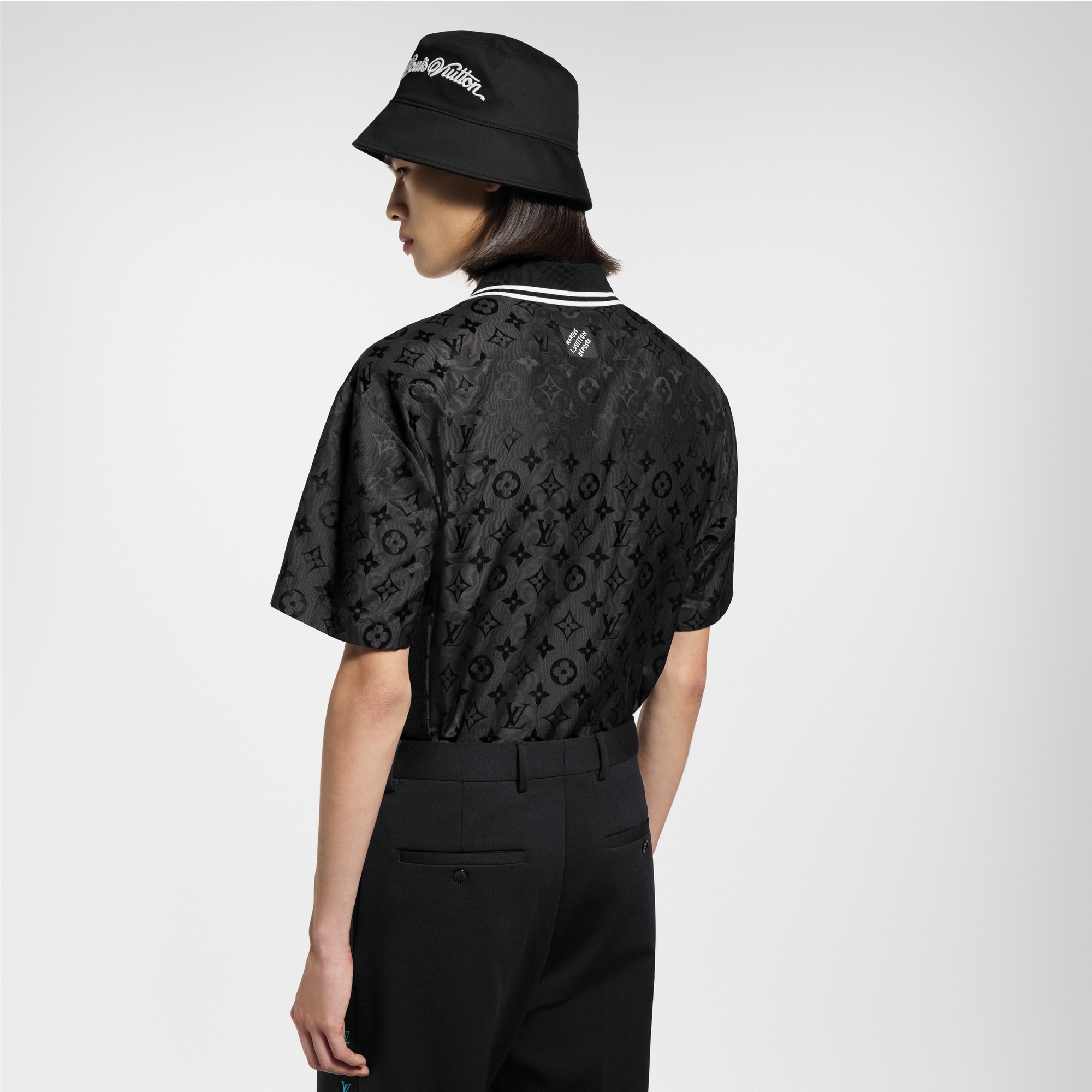モノグラム モアレ ジャカード ショートスリーブシルクシャツ  メンズ プレタポルテ(洋服) (製品ズーム)