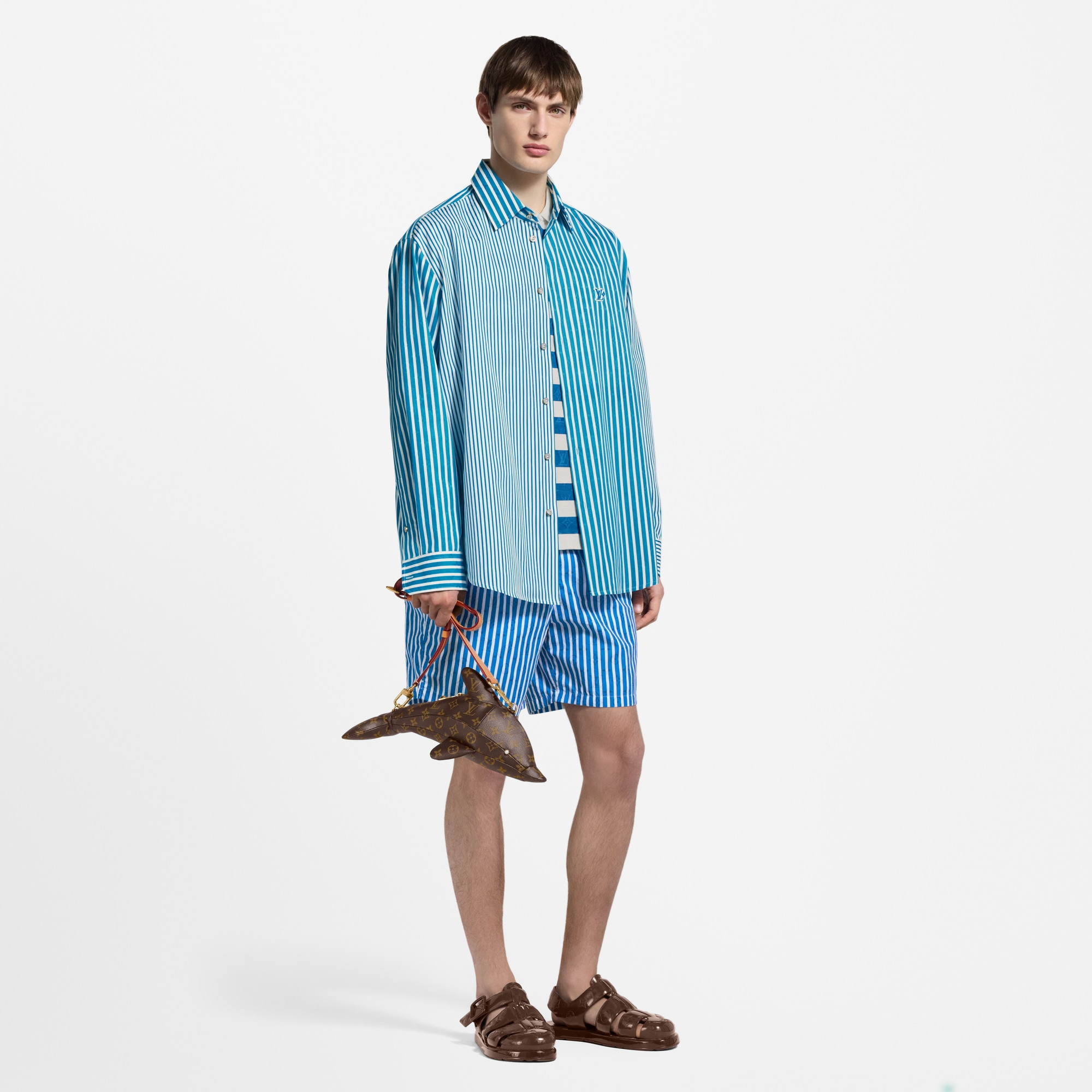 モノグラムパッチワークストライプシャツ  メンズ プレタポルテ(洋服) (製品ズーム)