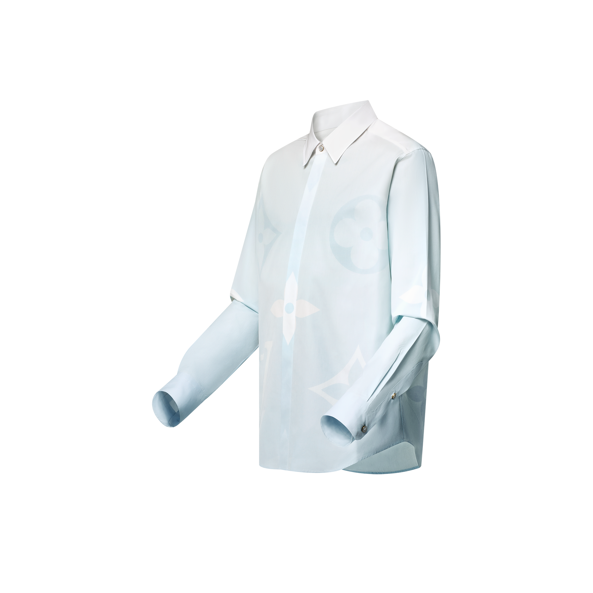 モノグラムプリントロングスリーブコットンポプリンシャツ  メンズ プレタポルテ(洋服) (製品ズーム)