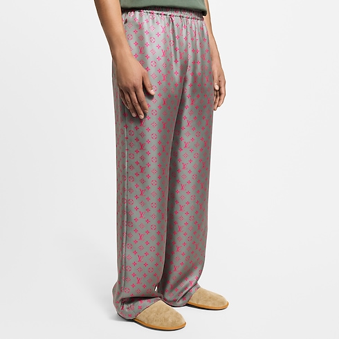 モノグラムシルクドローストリングトラウザーズ メンズ ウェア(洋服) (製品ズーム)