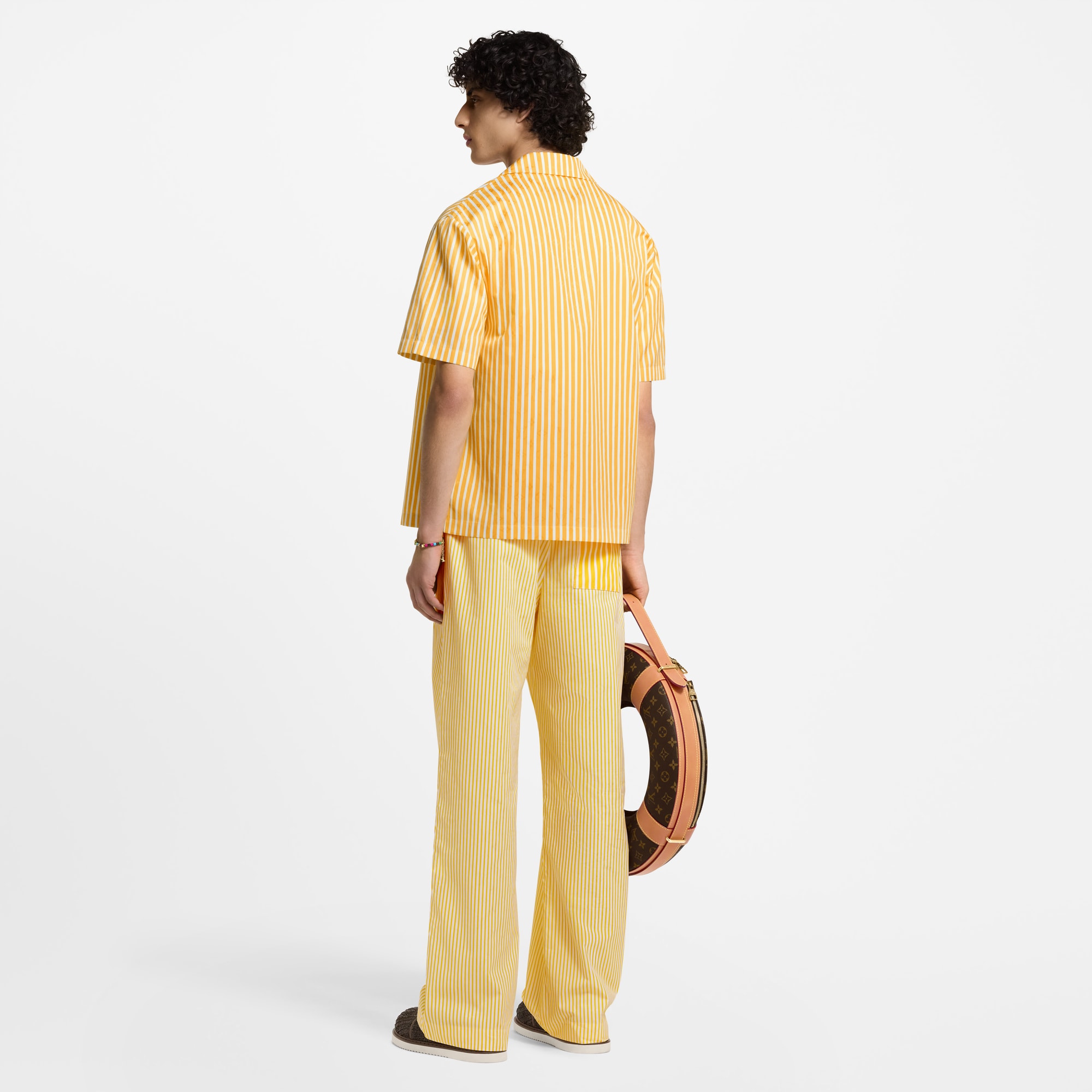 モノグラムストライプドローストリングトラウザーズ  メンズ プレタポルテ(洋服) (製品ズーム)