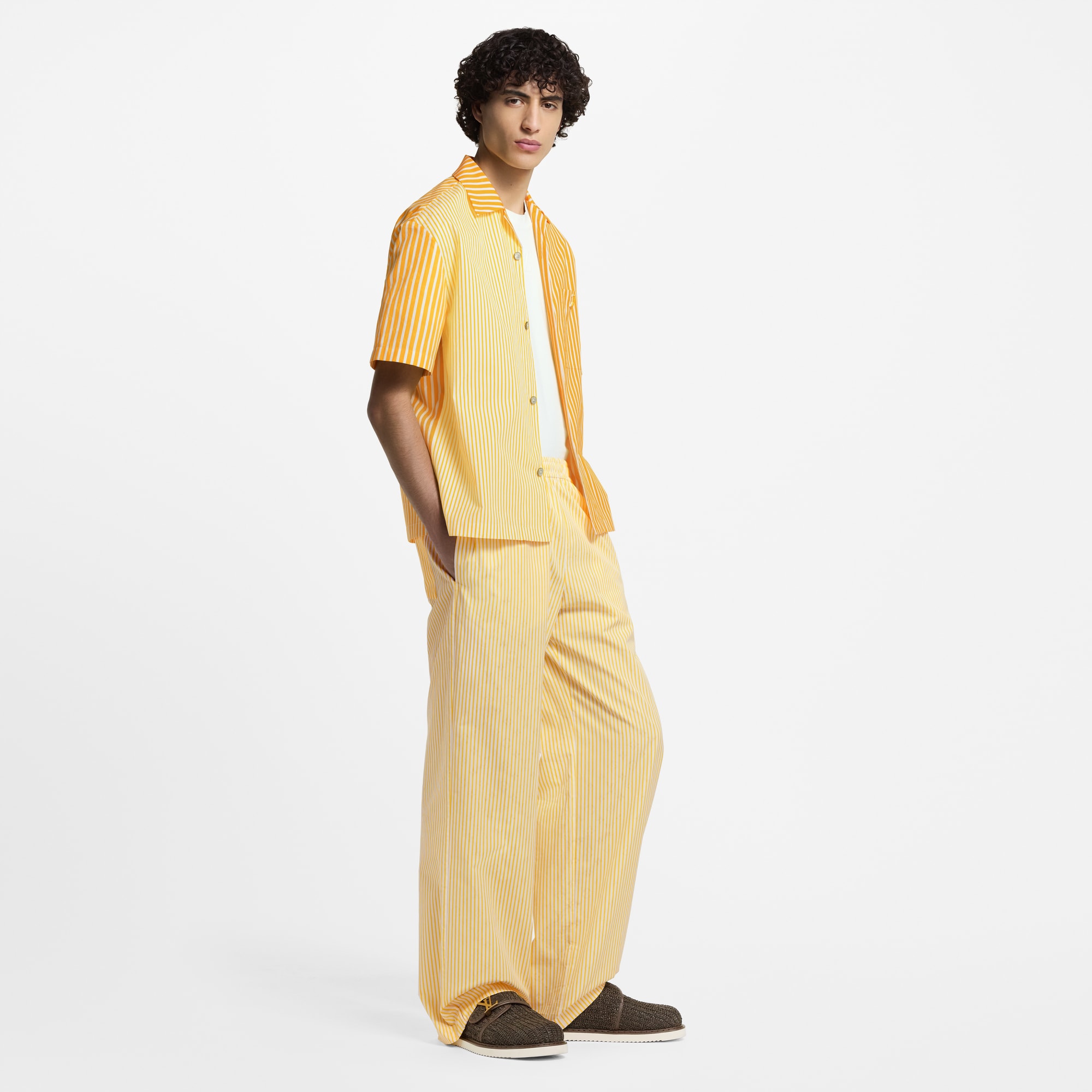 モノグラムストライプパッチワークショートスリーブシャツ  メンズ ウェア(洋服) (製品ズーム)