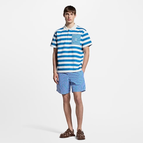 モノグラムストライプポロシャツ メンズ ウェア(洋服) (製品ズーム)