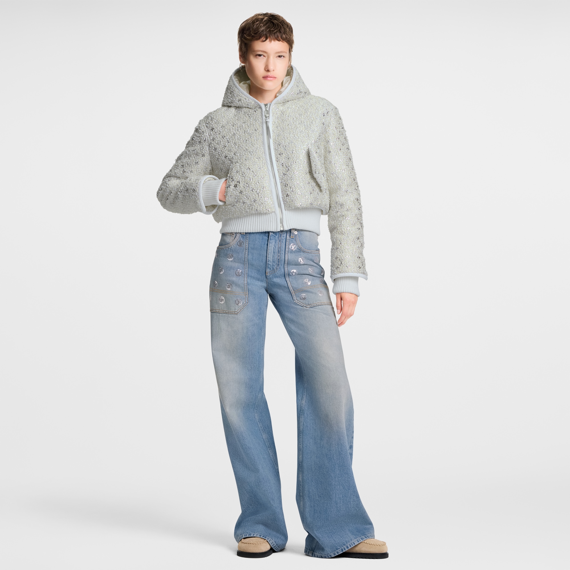 モノグラム ツイードクロップドジャケット  ウィメンズ ウェア(洋服) (製品ズーム)
