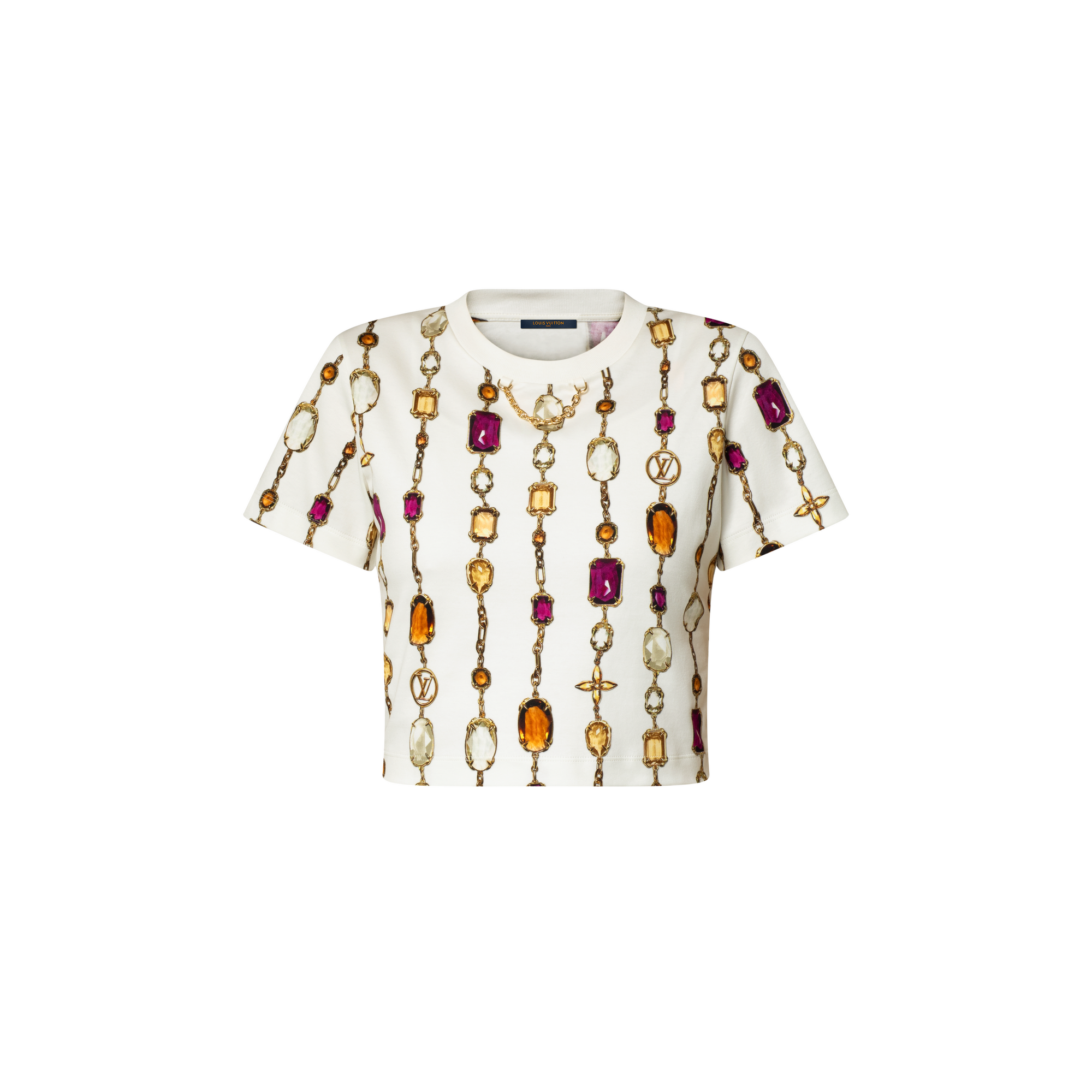 ネックレスプリント クロップトップ  ウィメンズ ウェア(洋服) (製品ズーム)