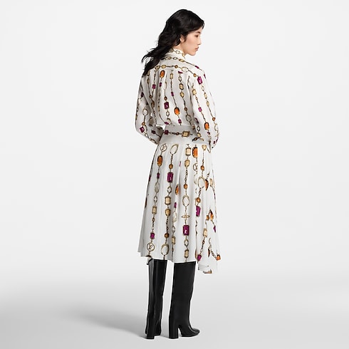 ネックレスプリント ミディスカート ウィメンズ ウェア(洋服) (製品ズーム)