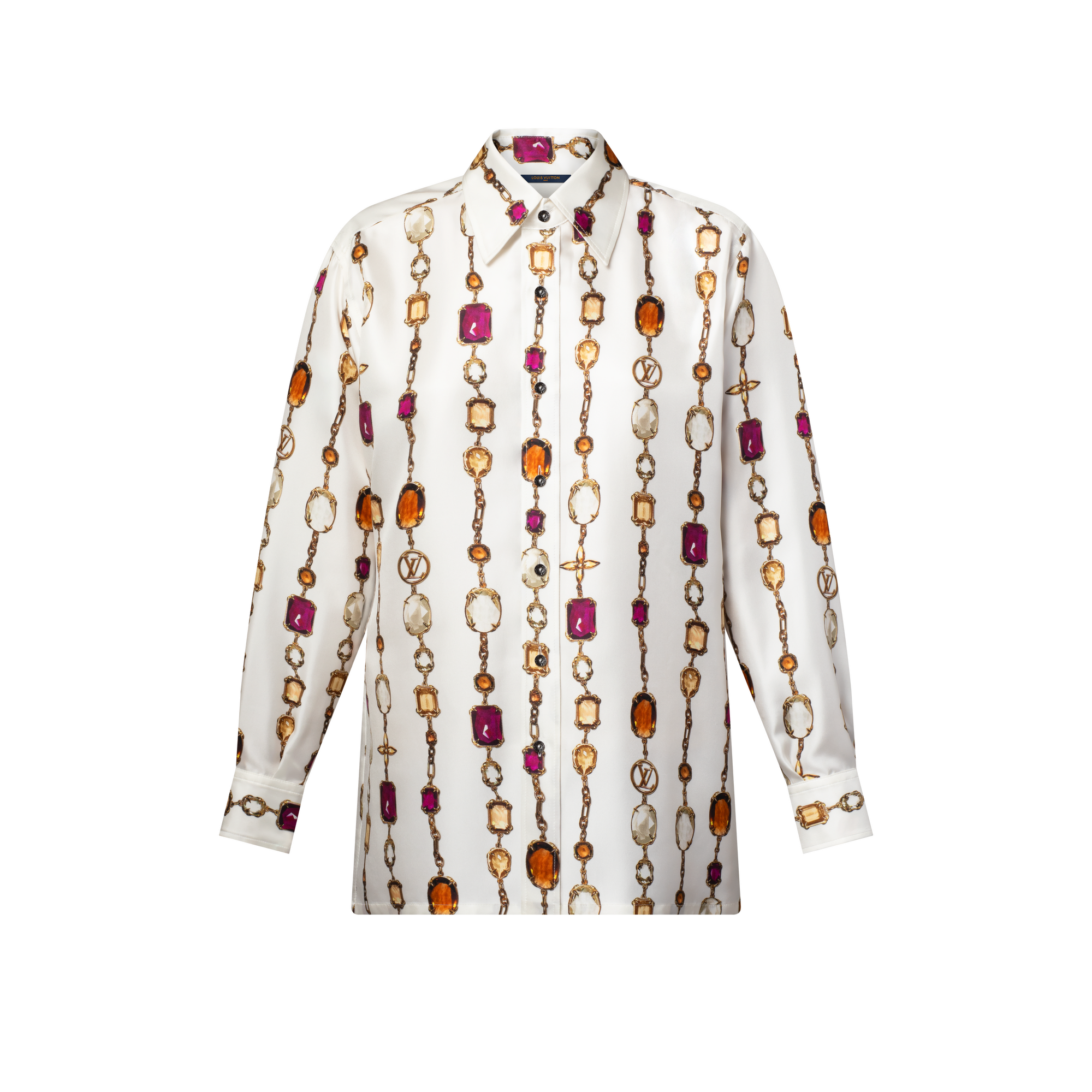 ネックレスプリント シルクシャツ  ウィメンズ ウェア(洋服) (製品ズーム)