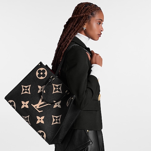 オンザゴー GM バイカラー モノグラム・アンプラント レザー ウィメンズ バッグ (製品ズーム)