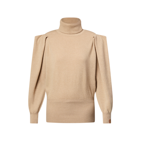 プリーツショルダー カシミヤプルオーバー ウィメンズ ウェア(洋服) (製品ズーム)