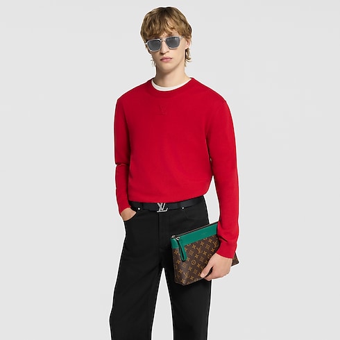 ポシェット・ヴォワヤージュ スープル モノグラム・マカサー ギフト ホワイトデー メンズ・ギフト (製品ズーム)