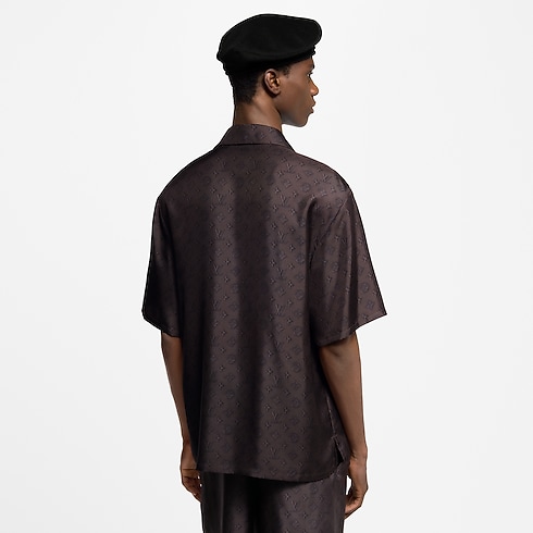 プリンテッドモノグラム ショートスリーブシルクシャツ メンズ ウェア(洋服) (製品ズーム)